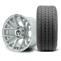 MODZ Matrix 12x7 Silver Wheel & Gladiator A/P Tire Package