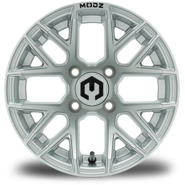 MODZ® Matrix 12x7 Silver Golf Cart Wheel