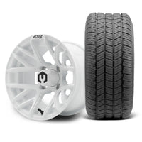 MODZ Matrix 12x7 Glossy White Wheel & Gladiator A/P Tire Package
