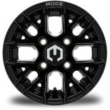 MODZ® Matrix 10x7 Glossy Black 10" Golf Cart Wheel