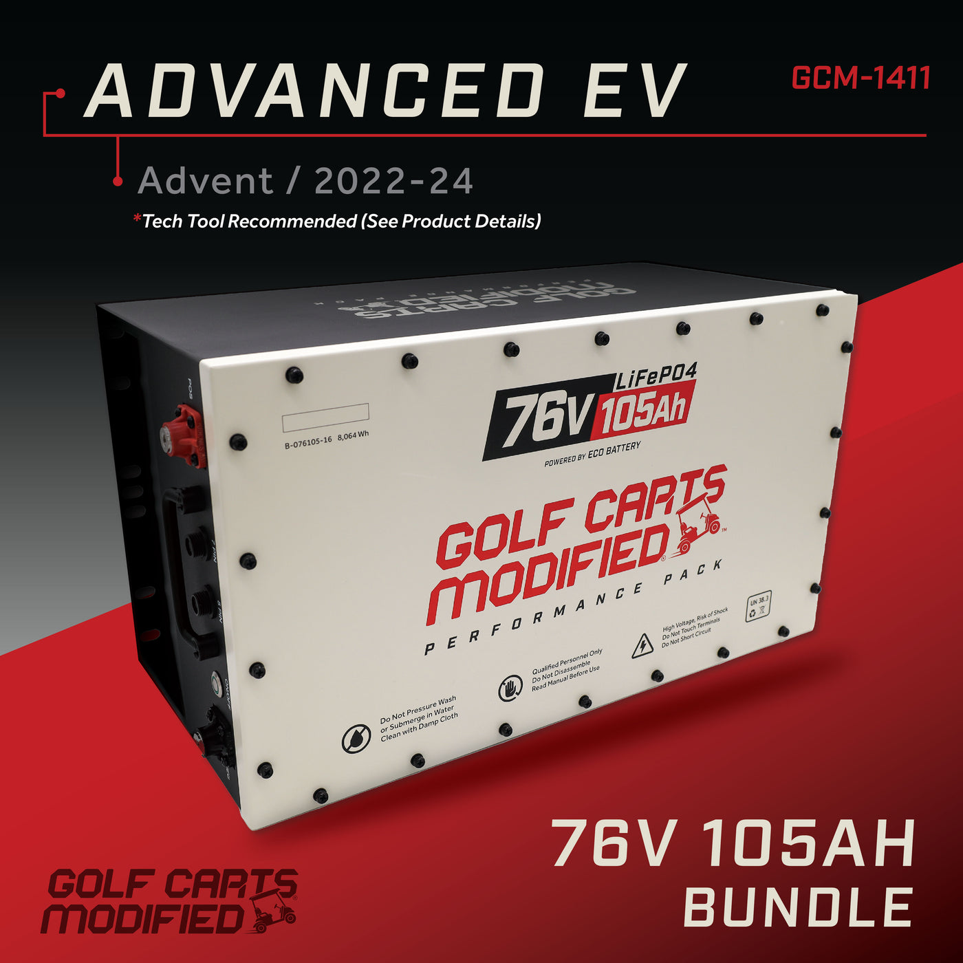 GCModified 76V 105AH Battery Bundle / Advanced EV Advent / 2022-24