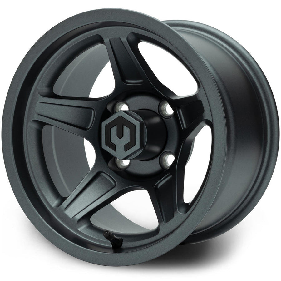 MODZ® Drift 12x7 Matte Gunmetal Golf Cart Wheel