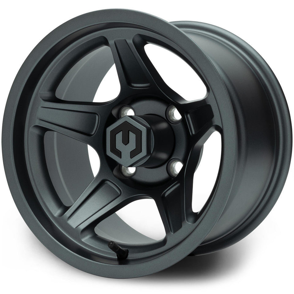 MODZ® Drift 14x7 Matte Gunmetal Golf Cart Wheel