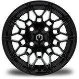 MODZ® Galaxy Glossy Black 12" Golf Cart Wheel