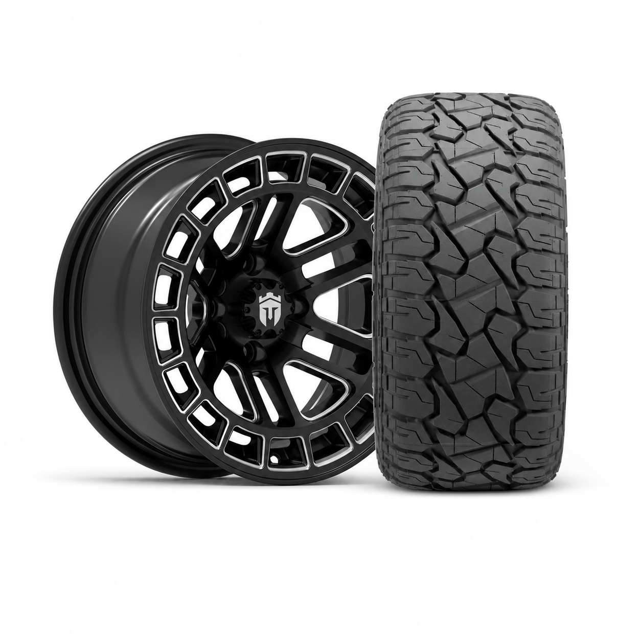 Empire Quest Q2 14x7 Gloss Black Wheel with X Comp Golf X/T Tire
