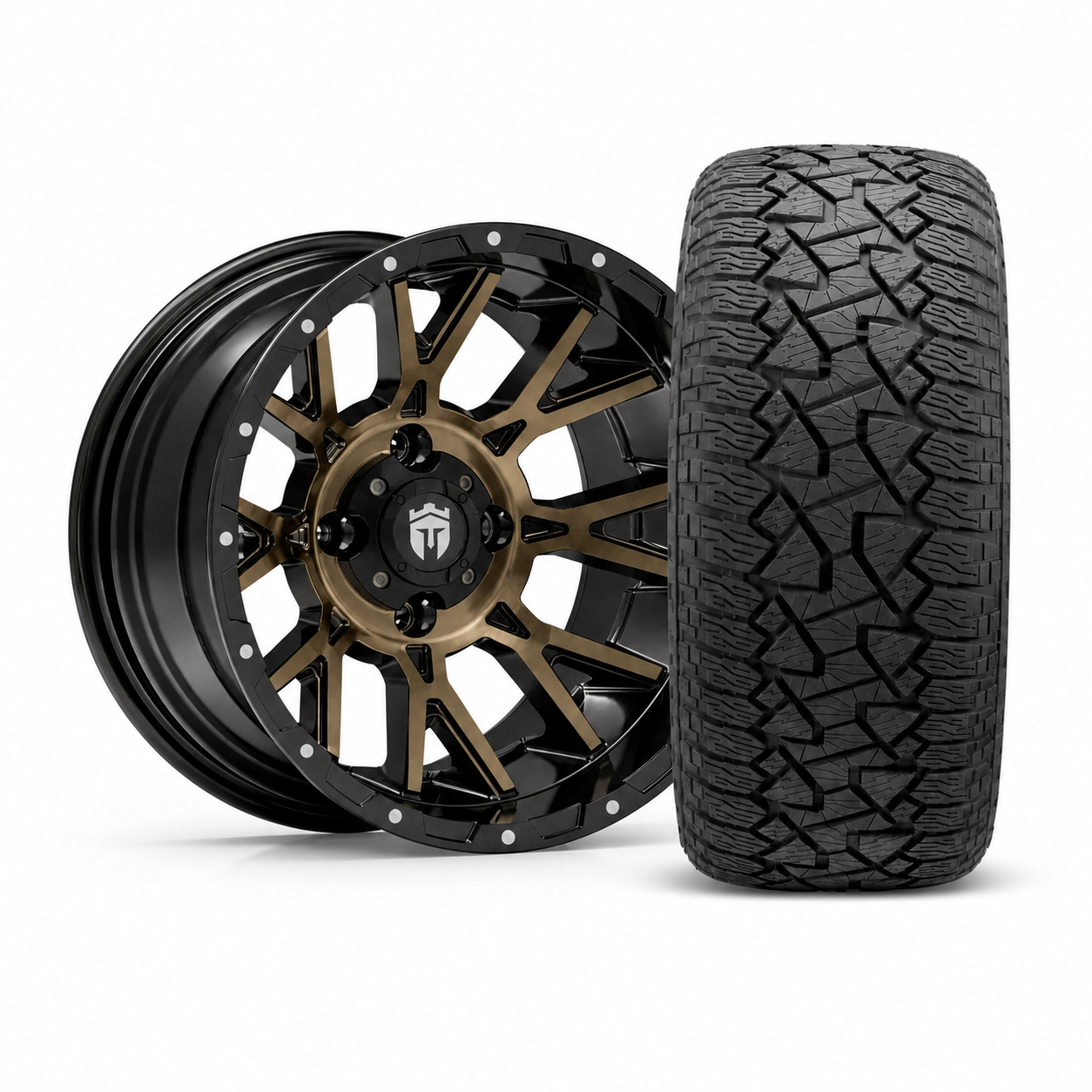 Empire Savage SV6 14x8 Wheel with X Comp Golf A/T Tire