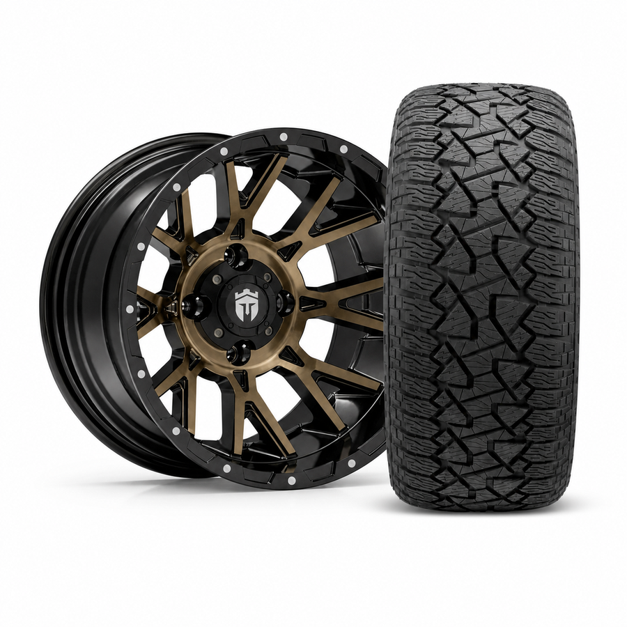 Empire Savage SV6 14x8 Wheel with X Comp Golf A/T Tire