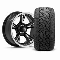 Empire Rodder RD1 14x7 Black Polished Wheel with X Comp Golf A/T Tire