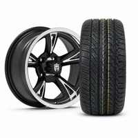 Empire Rodder RD1 14x7 Black Polished Wheel with X Comp Golf H/T Tire