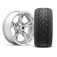 Empire Rodder RD2 14x7 Silver Polished Wheel with X Comp Golf A/T Tire