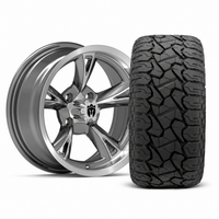 Empire Rodder RD4 14x7 Charcoal Machined Wheel with X Comp Golf X/T Tire