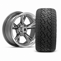 Empire Rodder RD4 14x7 Charcoal Machined Wheel with X Comp Golf A/T Tire