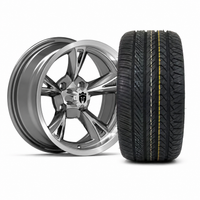 Empire Rodder RD4 14x7 Charcoal Machined Wheel with X Comp Golf H/T Tire