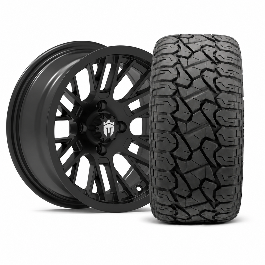 Empire Switch SWGB 14x7 Gloss Black with X Comp Golf X/T Tire