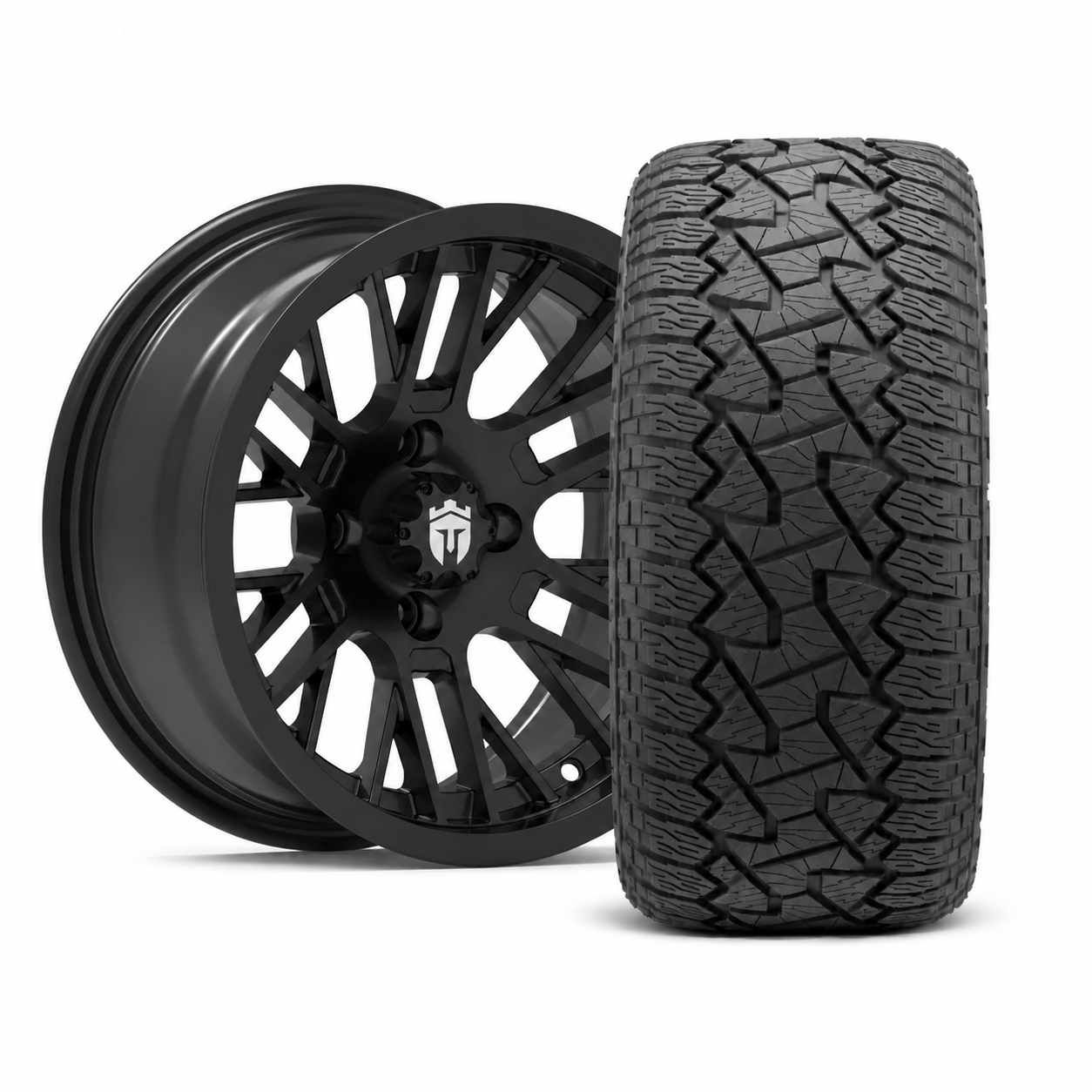 Empire Switch SWGB 14x7 Gloss Black with X Comp Golf A/T Tire
