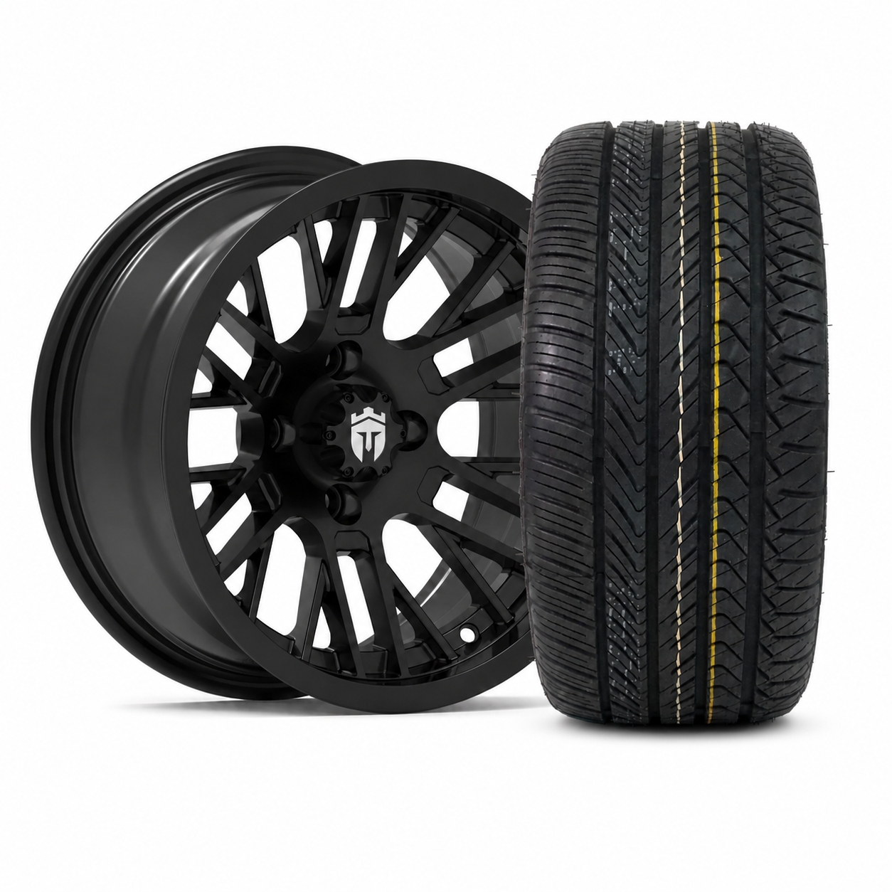 Empire Switch SWGB 14x7 Gloss Black with X Comp Golf H/T Tire