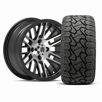 Empire Switch SWGB3 14x7 Gloss Black Machined Face with X Comp Golf A/T Tire