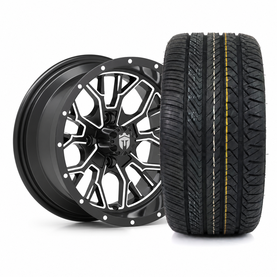Empire 14x7 Outlaw O2 Gloss Black Wheel & X Comp H/T Tire