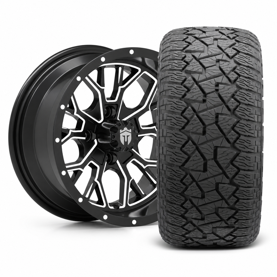 Empire 14x7 Outlaw O2 Gloss Black Wheel & X Comp A/T Tire