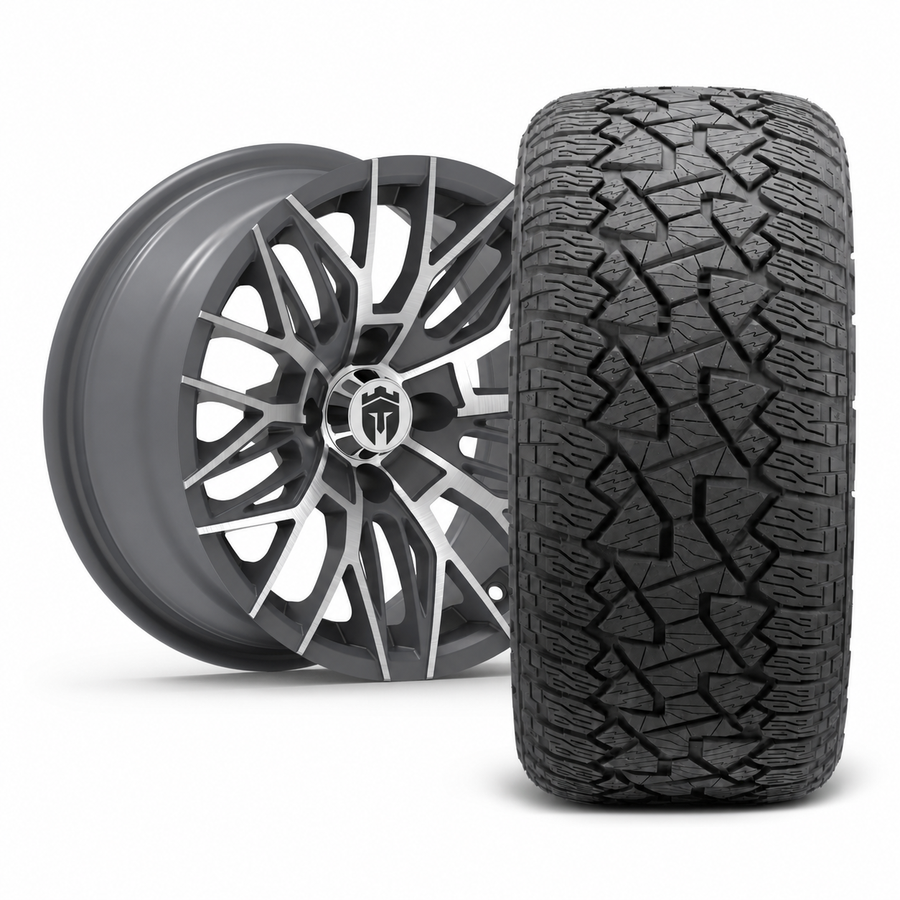 Empire 14x7 Diablo DGRY Wheel & X Comp A/T Tire