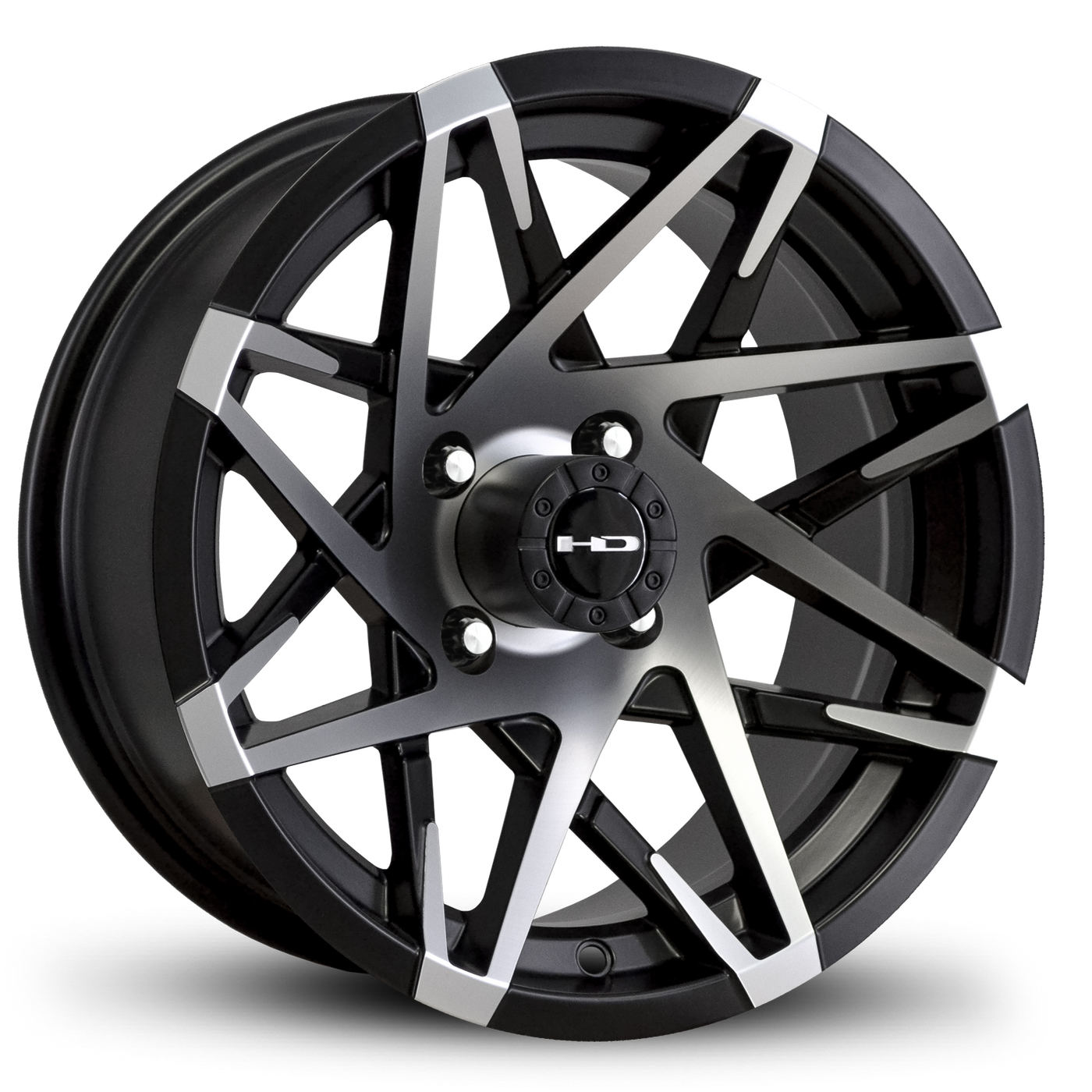 HD Golf Canyon 12x7 -14 4x101.6mm 68.2mm Satin Black/Machined Face