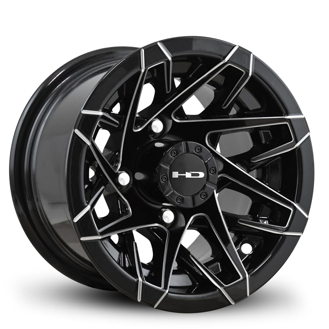 HD Golf Canyon 10x7 -14 4x101.6mm 68.2mm Gloss Black/Milled Edge
