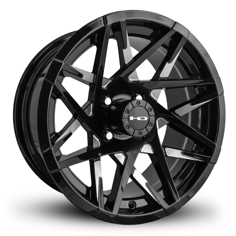 HD Golf Canyon 12x7 -14 4x101.6mm 68.2mm Gloss Black/Milled Face