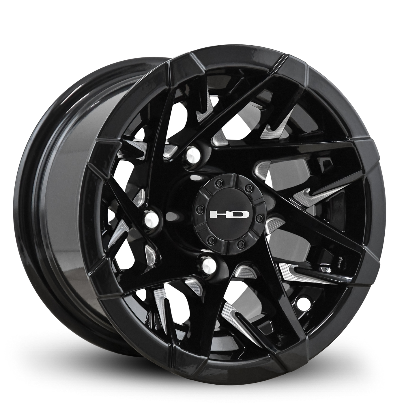 HD Golf Canyon 10x7 -14 4x101.6mm 68.2mm Gloss Black/Milled Face