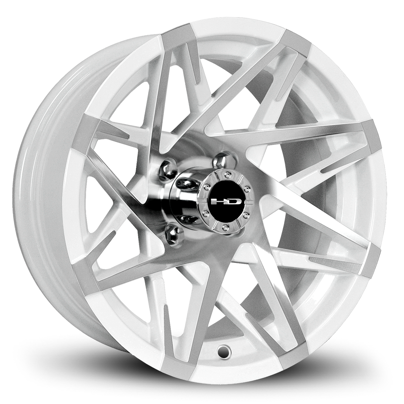 HD Golf Canyon 14x7 | -14 Offset Gloss White/Machined Face
