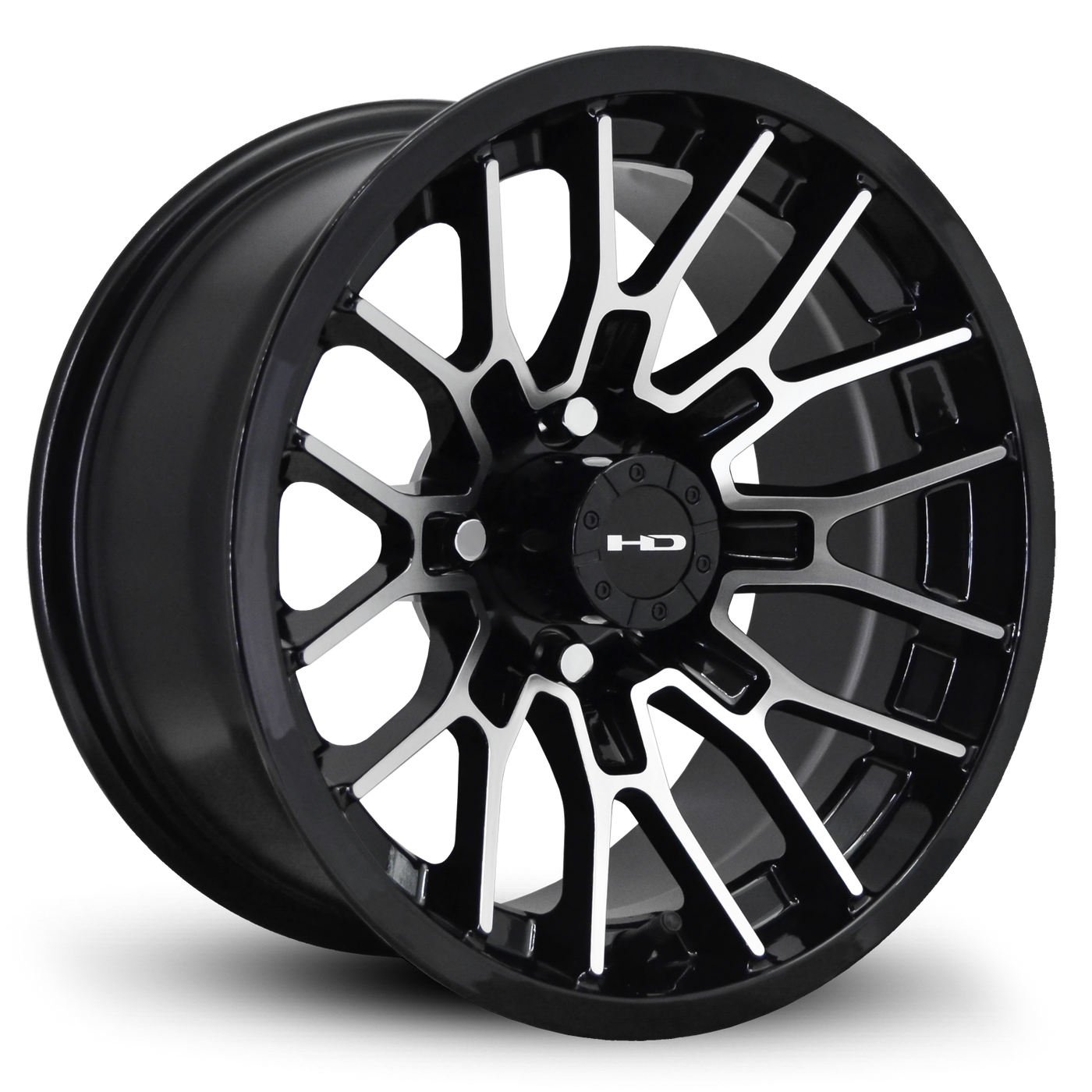 HD Golf RTC 12x7 | -14 Offset Gloss Black/Machined Face