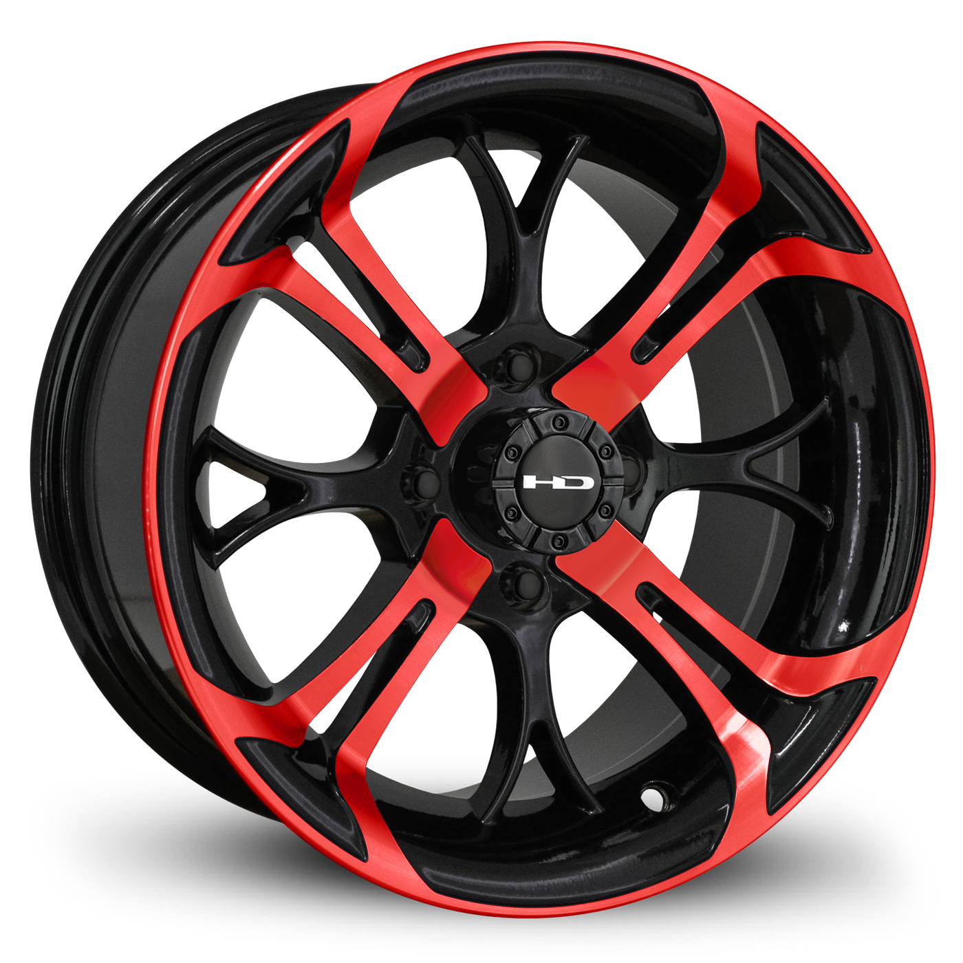 HD Golf Spinout 14x7 Gloss Red&BK/Machined Face