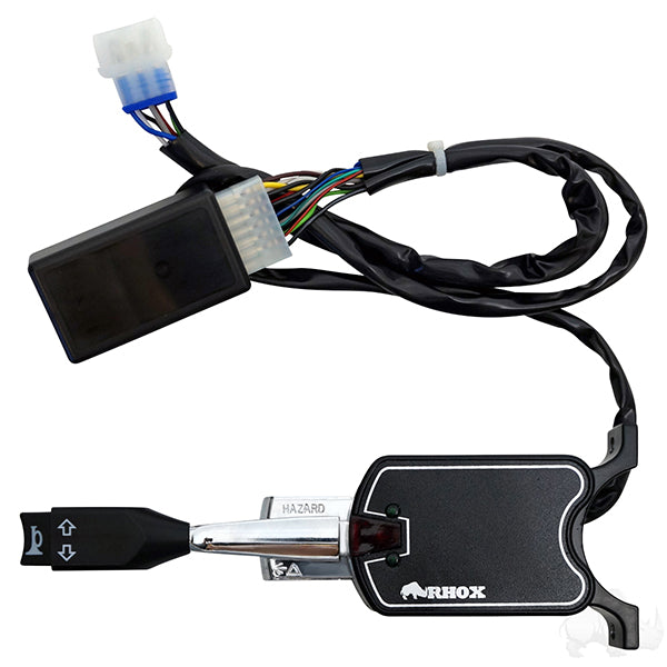 Red Hawk Turn Signal Switch with Horn Button, 7 Wire, 12-48V