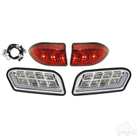 Red Hawk RHOX LED Light Kit w/Sequential Accent Lights and Plug and Play Harness, Club Car Tempo, 12-48V