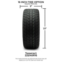 Odyssey Tesseract Steel-Belted Radial Street Golf Cart Tire 225/40-16