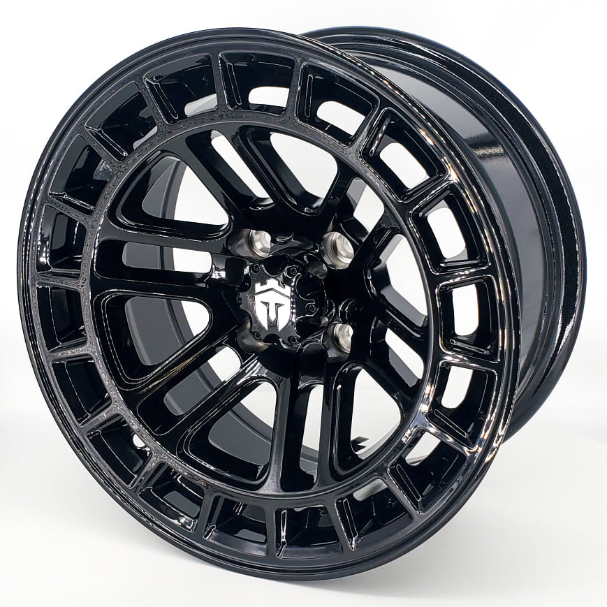 Empire® Quest 14x7 Gloss Black Golf Cart Wheel