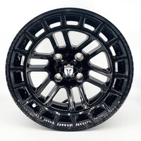 Empire® Quest 14x7 Gloss Black Golf Cart Wheel