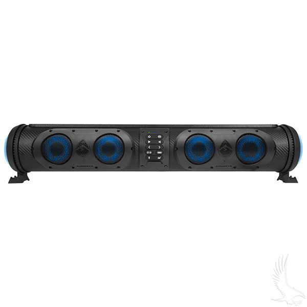 Red Hawk Sound Extreme Soundbar, Four Speaker, 500W, Dual Woofers and RGB Lights