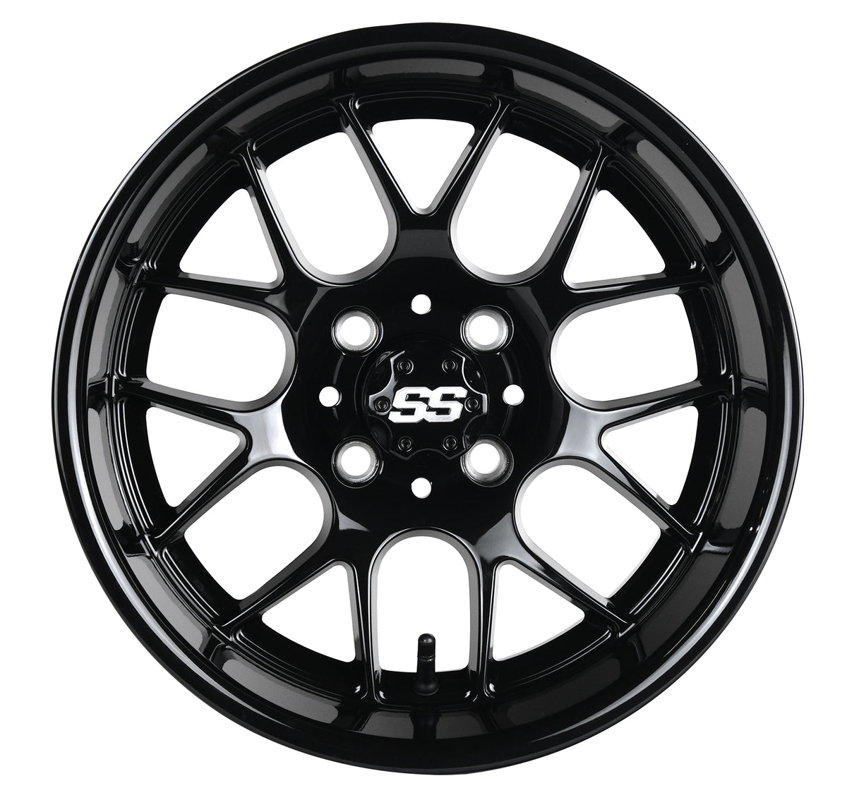 Stock Ss Rims SS Wheels Alpha Gloss Black Golf Cart Wheels | 12