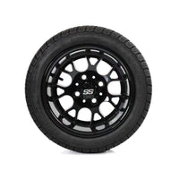 SS Wheels Alpha 12x7 Gloss Black & Gladiator Golf A/P Tire Package