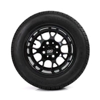 SS Wheels Alpha 12x7 Gloss Black & Gladiator Golf A/P Tire Package