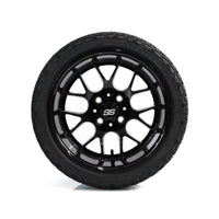 SS Wheels Alpha 14x7 Gloss Black & X Comp A/T Tire Package