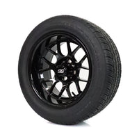 SS Wheels Alpha 14x7 Gloss Black & X Comp H/T Tire Package
