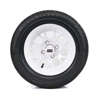 SS Wheels Alpha 12x7 Gloss White & X Comp H/T Tire Combo