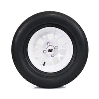 SS Wheels Alpha 12x7 Gloss White & X Comp H/T Tire Combo
