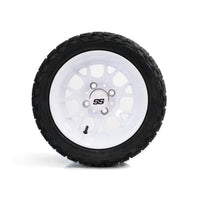 SS Wheels Alpha 12x7 Gloss White & X Comp X/T Tire Package