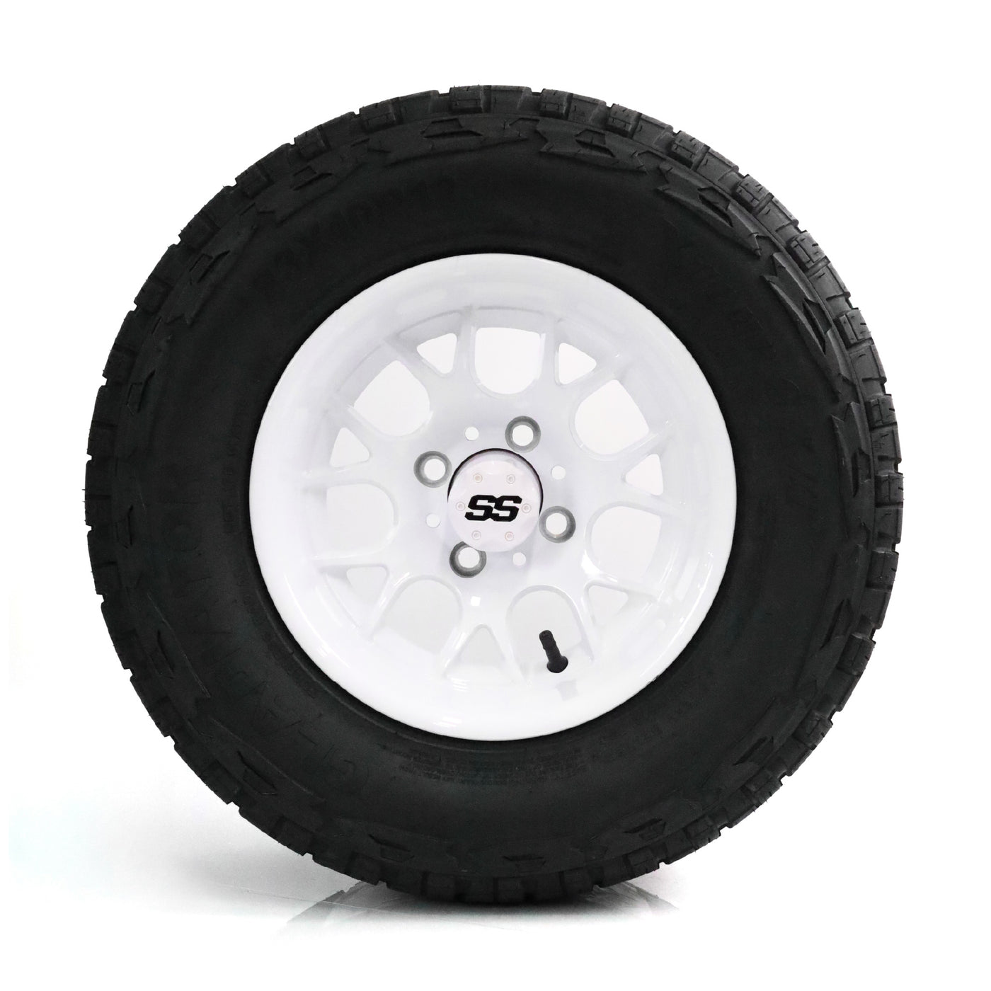 SS Wheels Alpha 12x7 Gloss White & X Comp X/T Tire Package