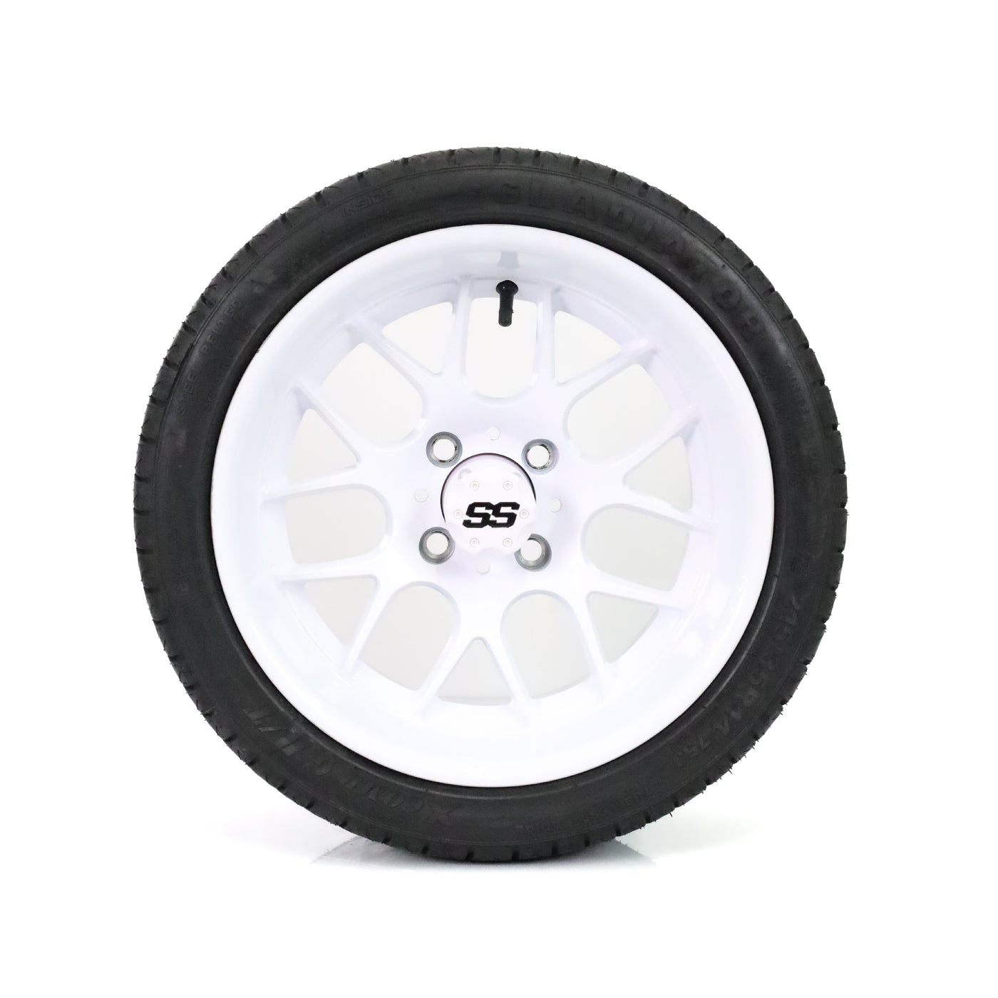SS Wheels Alpha 14x7 Gloss White & X Comp H/T Tire Package