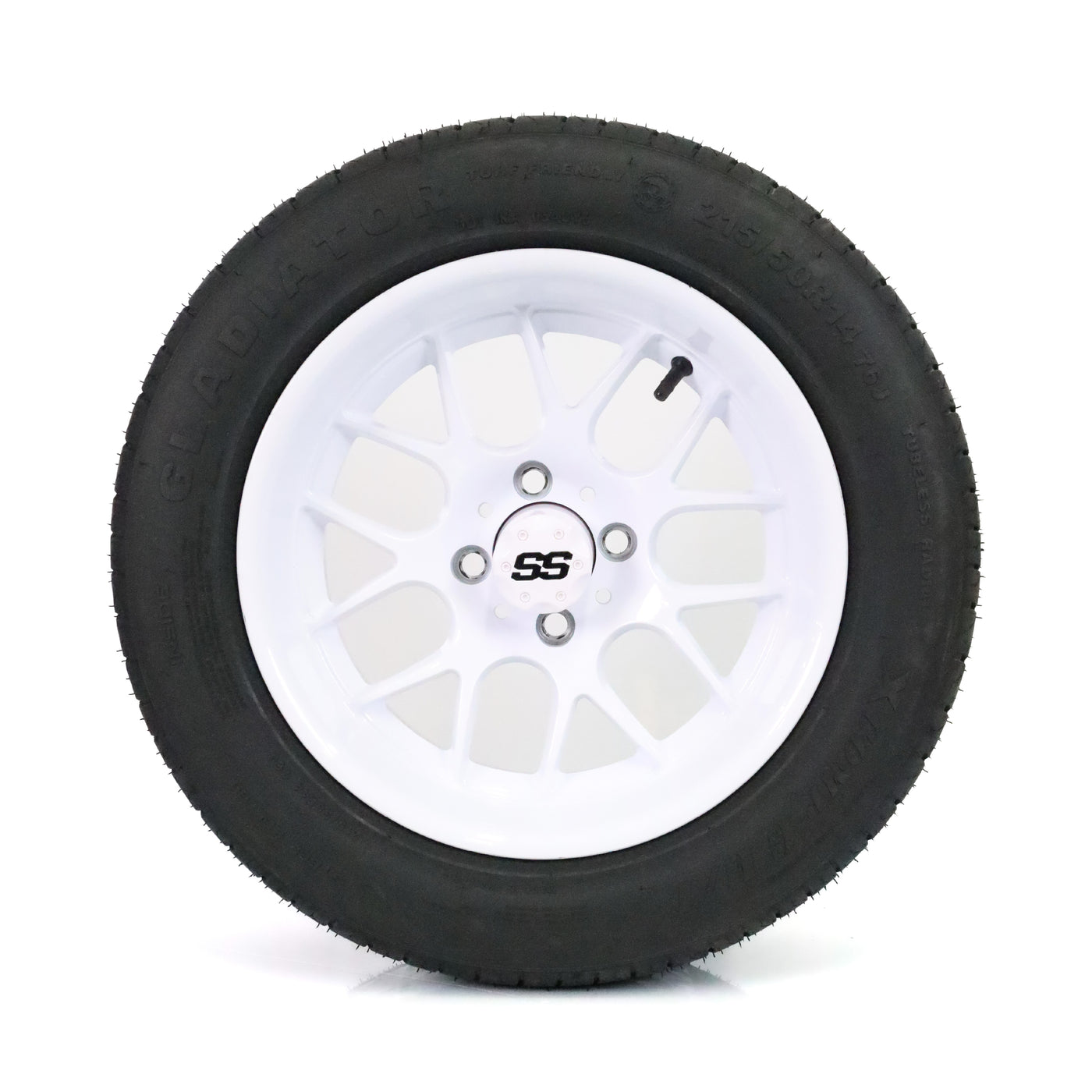 SS Wheels Alpha 14x7 Gloss White & X Comp H/T Tire Package