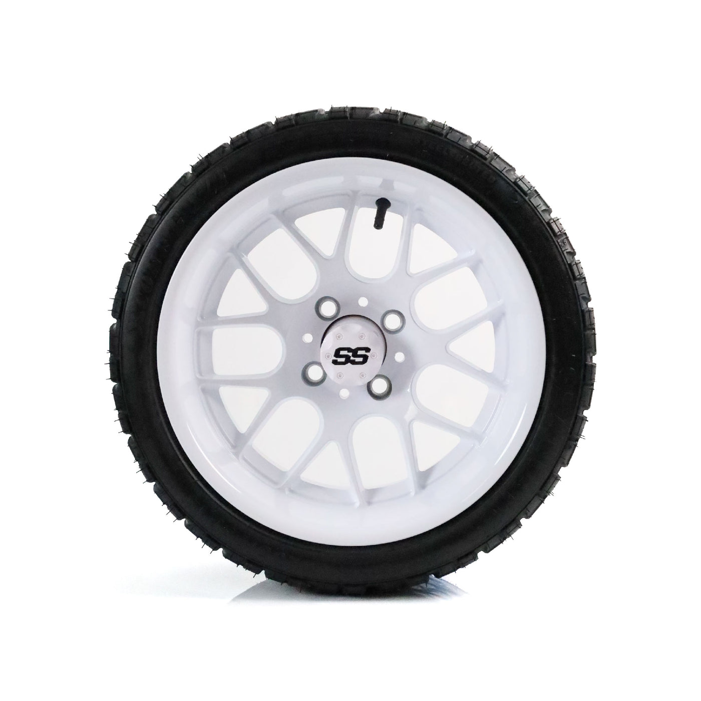 SS Wheels Alpha 14x7 Gloss White & X Comp X/T Tire Package