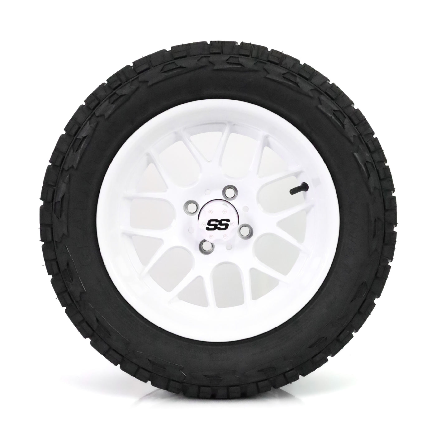SS Wheels Alpha 14x7 Gloss White & X Comp X/T Tire Package